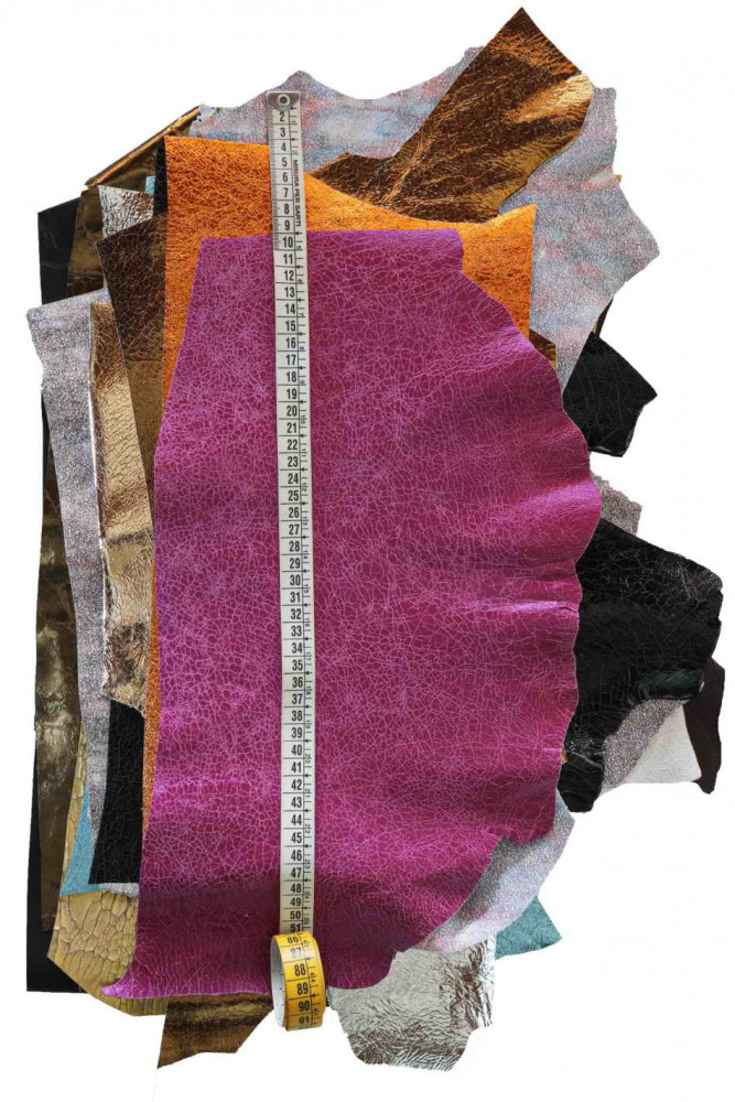 Mix italian leather scraps CRACKLED...