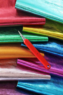 Leather scraps - METALLIC... 2