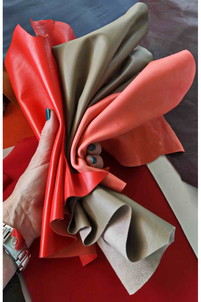 10 SOFT and light leather pieces,...