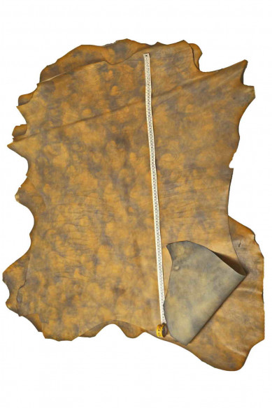 Pelle CONCIA VEGETALE beige grigio, pellame liscio vintage vitellino semi lucido rigido sportivo