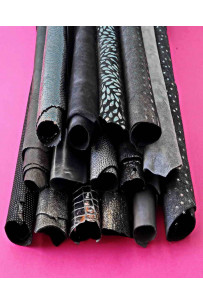 3 Random leather skins,...