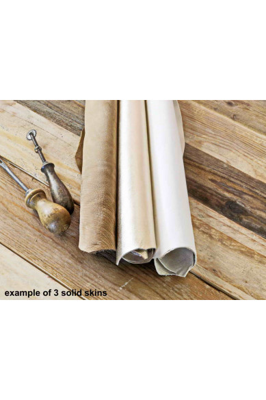 3 Pelli intere casuali Platino, Oro e Beige stampate e/o tinta unita, scamosciate, metallizzate, combinazione da scegliere