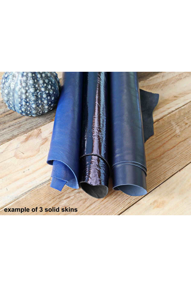3 Random leather skins, BLUE tones,...