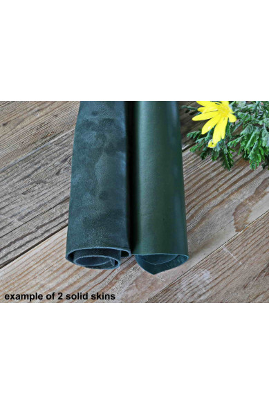 2 Pelli intere casuali colore VERDE, stampate e/o tinta unita, scamosciate, metallizzate, combinazione da scegliere