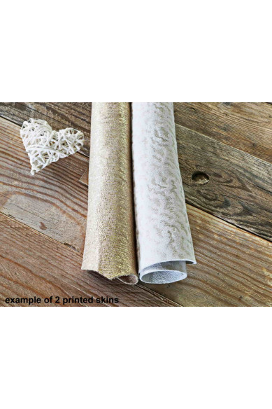 2 random leather skins, Platinum, Gold, Beige tones, printed or/and solid leather,suede, metallic, choose your favourite match!