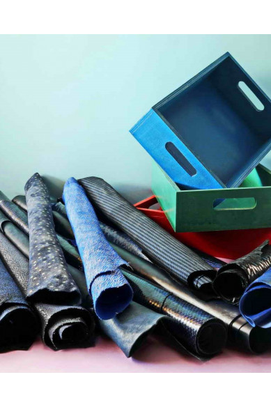 2 Random leather skins, BLUE tones, printed or/and solid leather,suede, metallic, choose your favourite match!