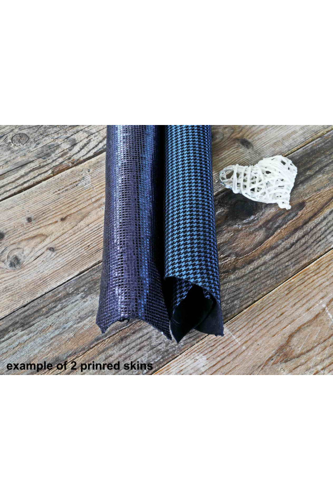 2 Random leather skins, BLUE tones,...