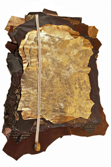 2 Pelli intere casuali T.Moro, Marrone e Bronzo, stampate e/o tinta unita,scamosciate,laminate, combinazione da scegliere