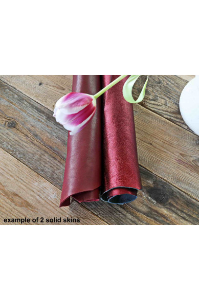 2 Random leather skins, Dark Red and Bordeaux, printed or/and solid leather, suede,metallic , choose your favourite match!