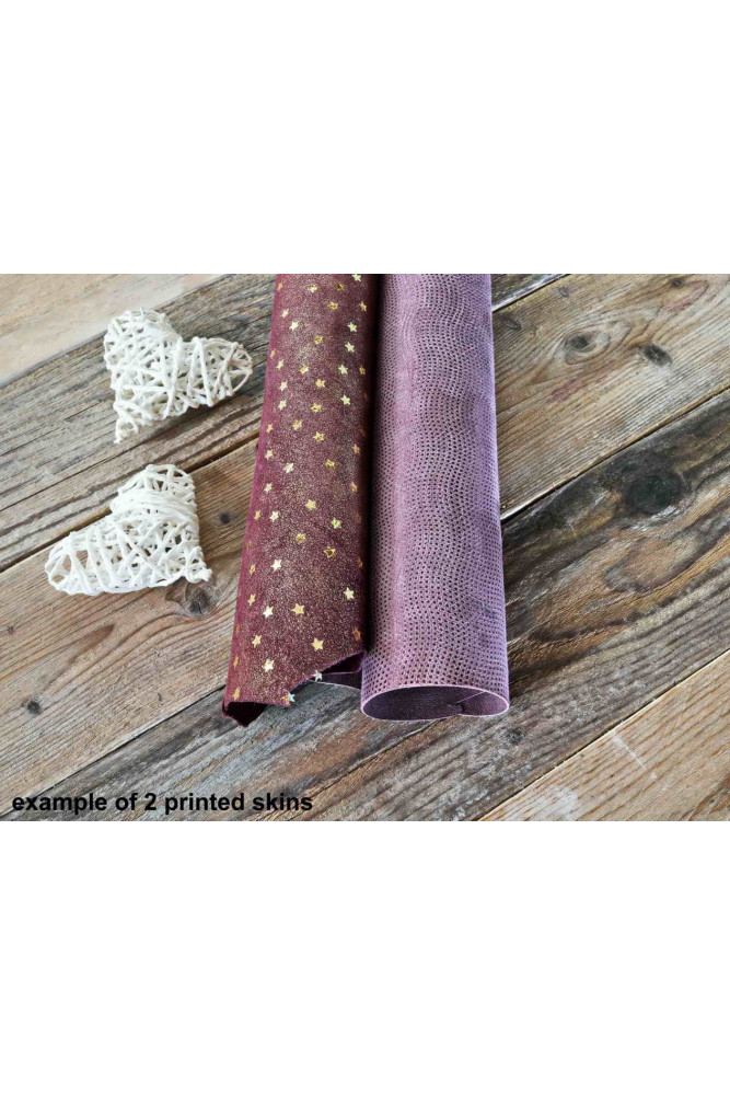 2 Random leather skins, Dark Red and...