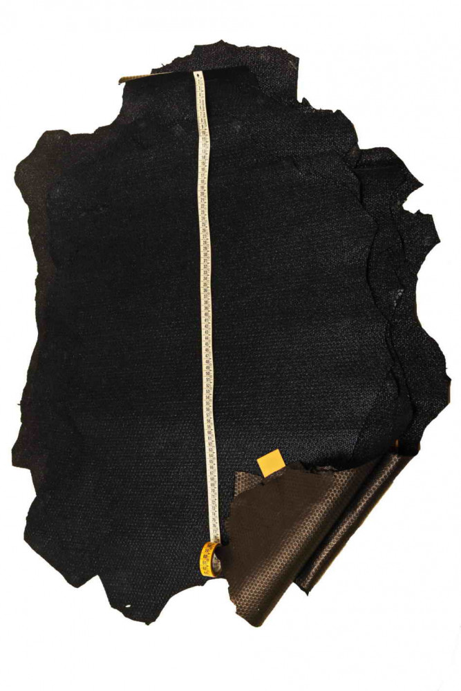 Black GLITTERED EMBOSSED leather...