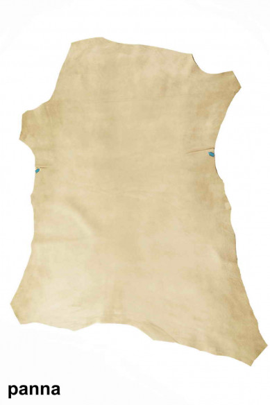 PREMIUM SUEDE white/brown calfskin cowhide, soft, genuine italian leather skins for crafting, in 3 colors