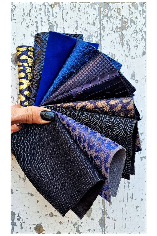 10 Ritagli di pellami unici...