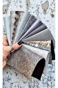 10 Selected leather scraps,...