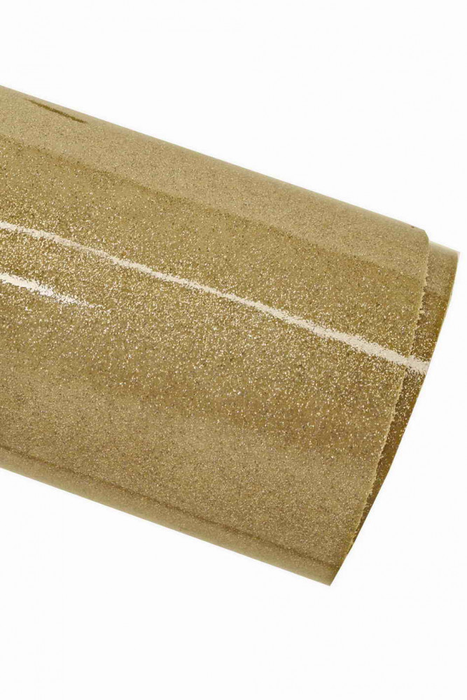 Pelle VERNICIATA beige con glitter...