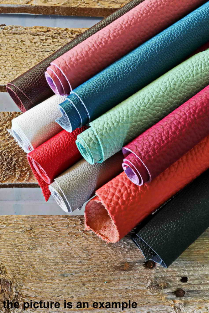 Leather scraps, PEBBLE and grainy...