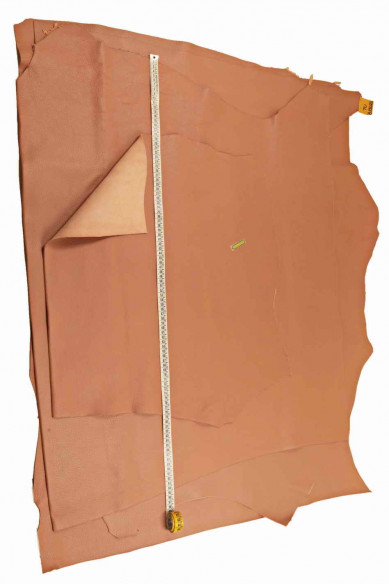 Vitello ROSA stampa dollaro, pelle morbida con grana, pellame stampato semi lucido