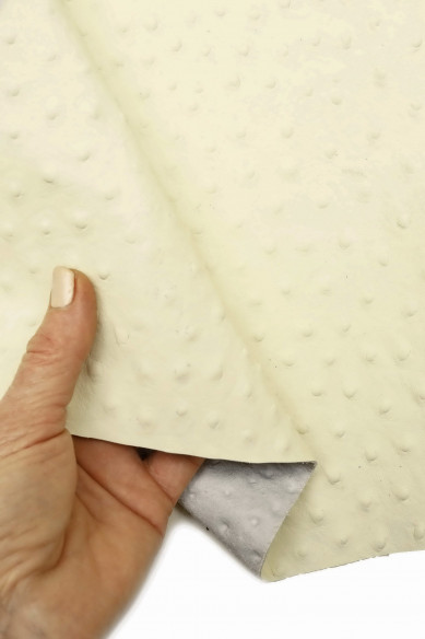 UPHOLSTERY italian genuine leather OSTRICH print cow  hides for furnitures, sofas, cars and yachts, also handbags