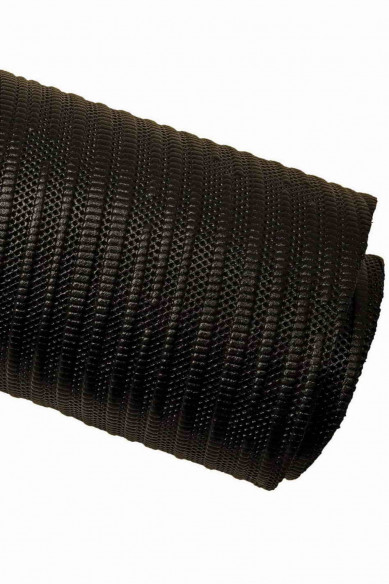 Pellame nero stampato 3D, vitello stampa in rilievo, pelle semi lucida nera morbidezza media