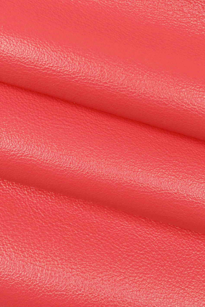 Pink smooth leather hide, soft glossy...