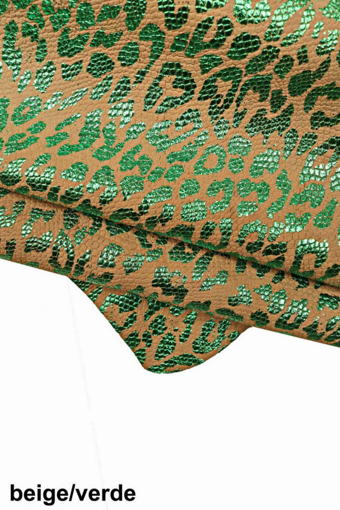 METALLIC leopard textured leather skin, nubuvk python printed goatskin with cheetah pattern, animal printed hides