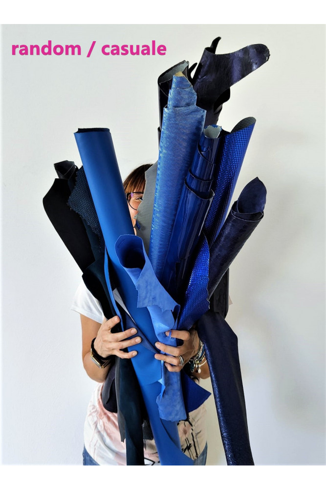 Full leather skins BLUE color Random...