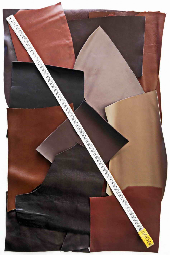 SMOOTH calf SCRAPS bag, solid color...