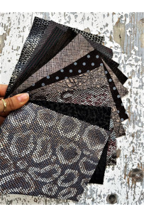 10 scampoli di pellami...