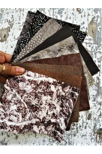 10 Ritagli di pellami unici...