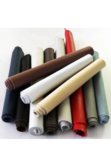 Upholstery calf PIECES, solid colors, random assortment, sporty soft remnants, thickness 1.0-1.6mm   1 kg(2 lbs) - 2 kg(4 lbs)