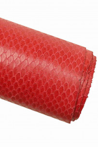 RED PYTHON printed leather... 2