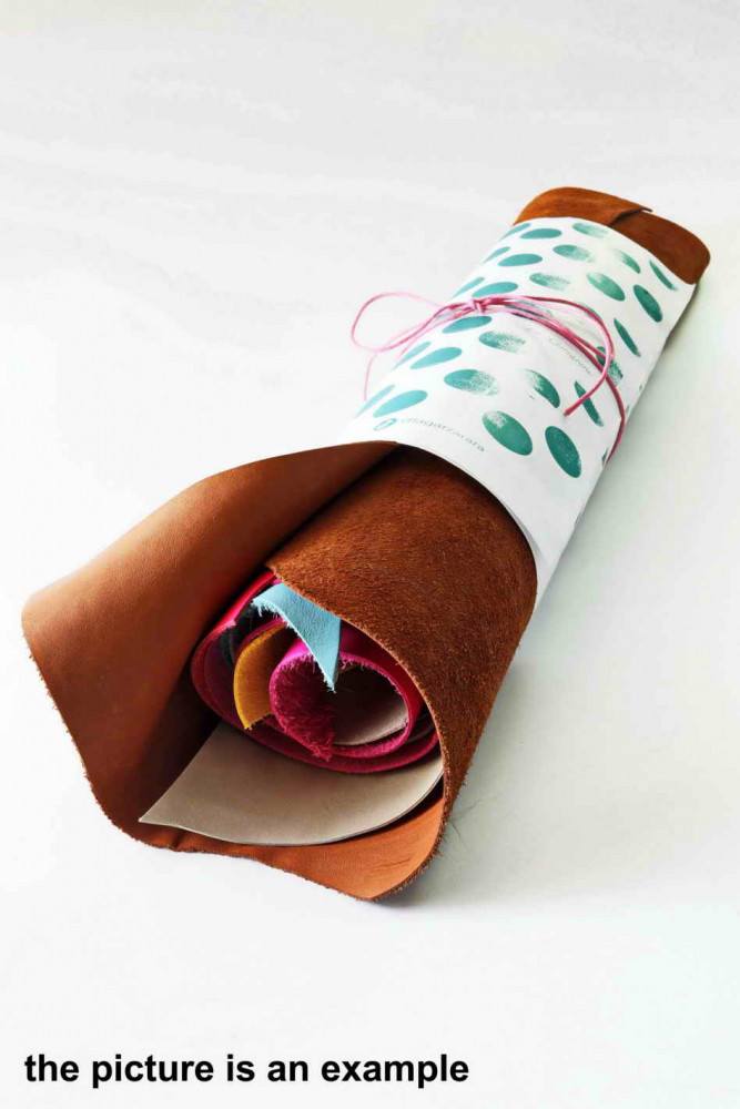 Leather SCRAPS solid colors random...