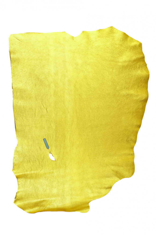 YELLOW metallic leather skin, soft...