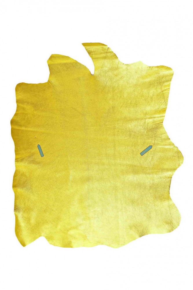 YELLOW metallic leather skin, soft...