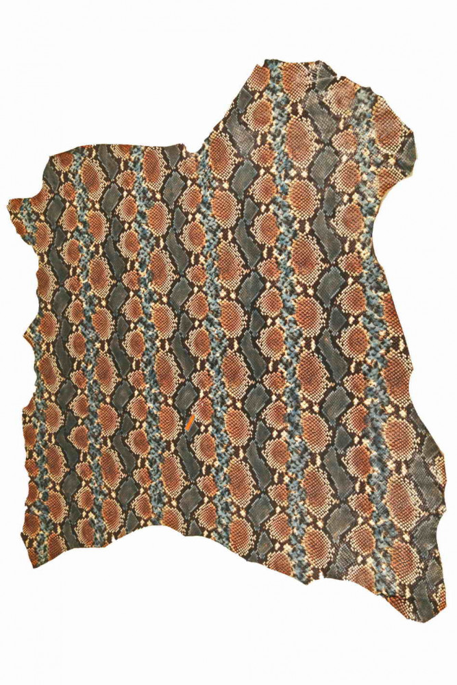 Green brown light blue SNAKE textured...