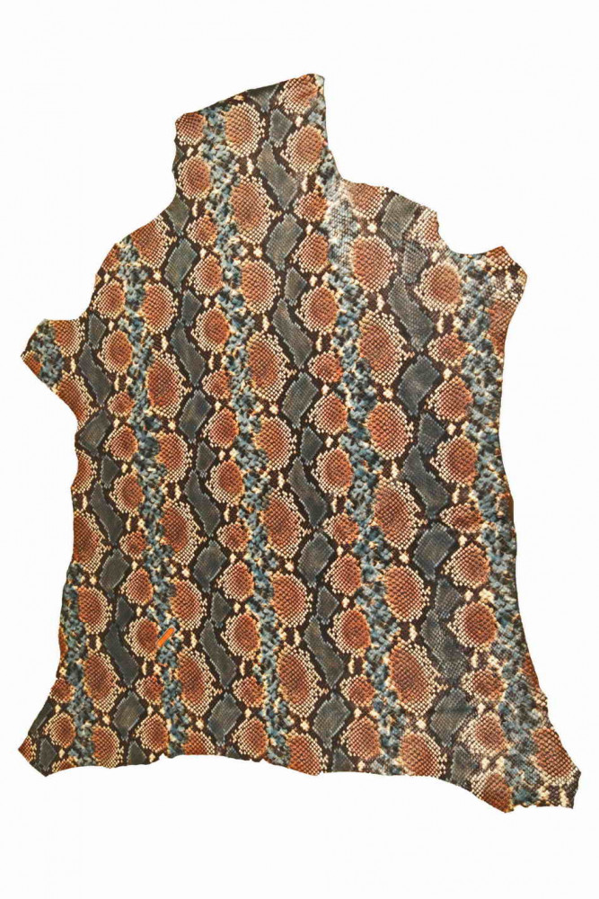 Green brown light blue SNAKE textured...