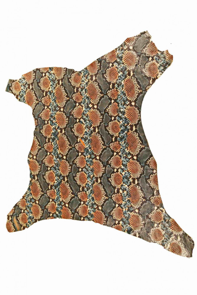 Green brown light blue SNAKE textured...