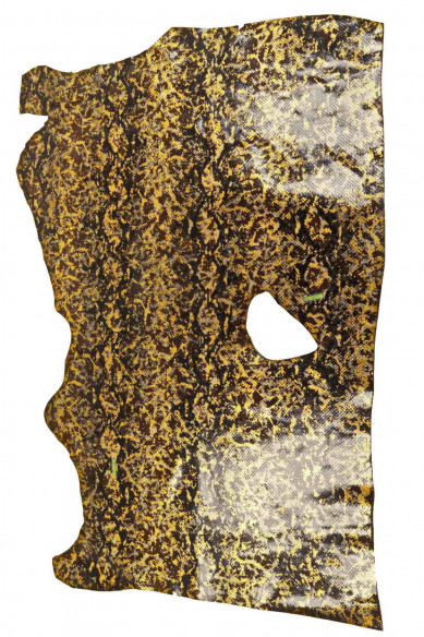 3 pellami MARRONI, lotto di pelli, 2 capre tinta unita, 1 vitello stampato pitone abbinate come da foto