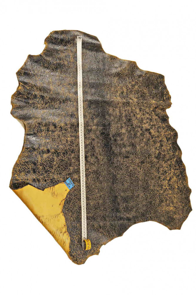 Black beige VINTAGE leather skin,...