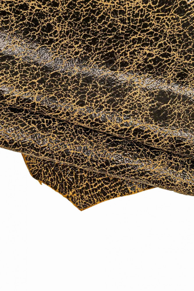 Black beige VINTAGE leather skin,...