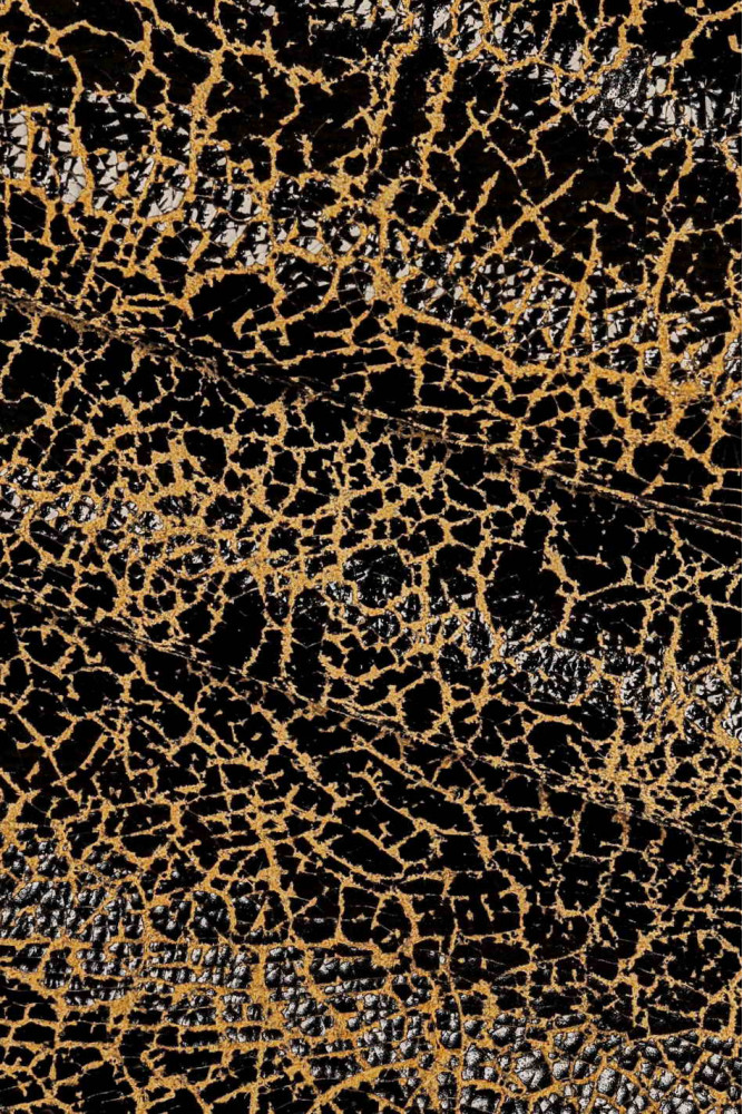 Black beige VINTAGE leather skin,...