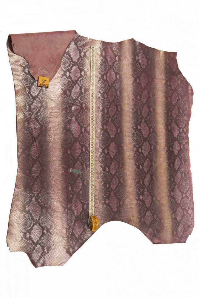 PURPLE python textured leather skin,...