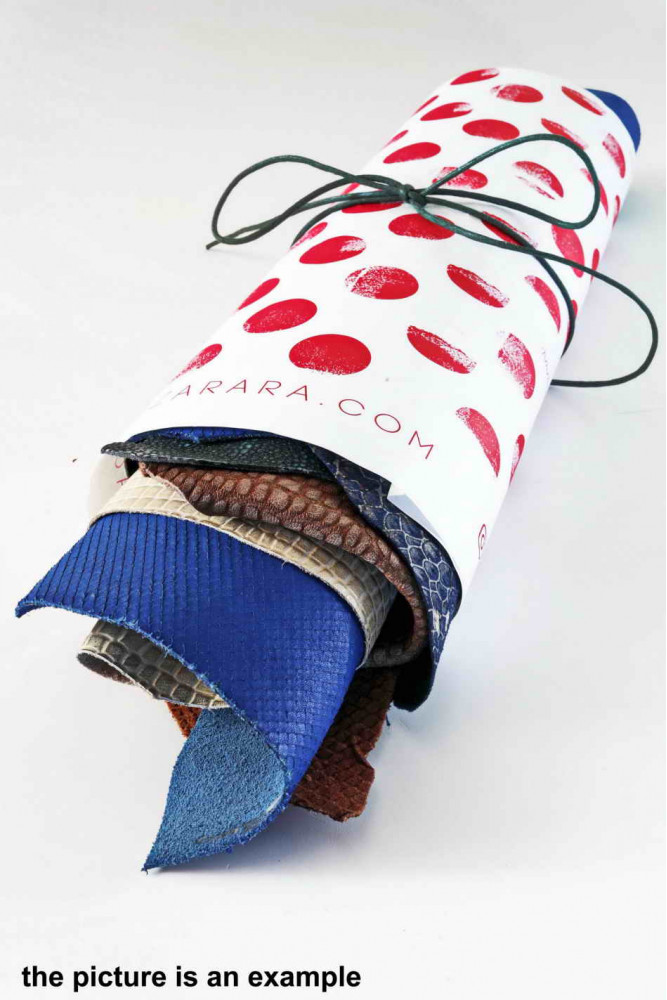 Mix leather scraps -PYTHON, CROC,...
