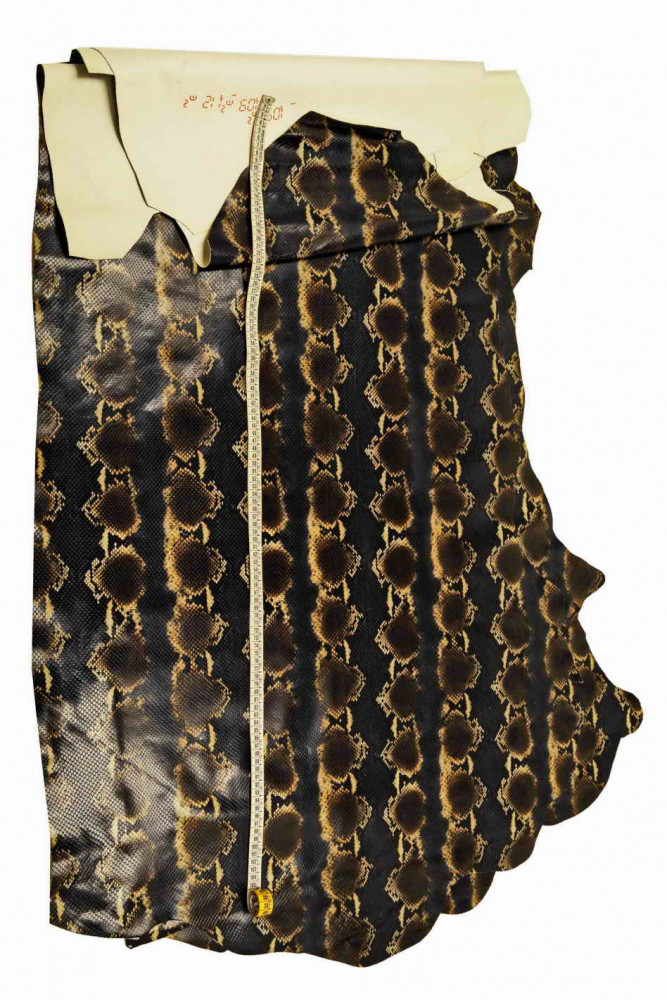 Blue brown beige PYTHON textured...