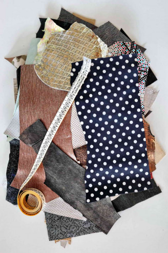 Leather luxury printed and metallic...