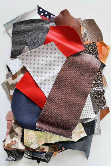 Sacchetto di ritagli di pellami di fantasia MIX  - 300 gr, 500 gr e 1 kg -