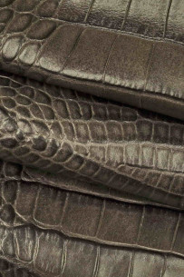GREY crocodile embossed... 2