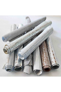 LEATHER scraps - SILVER...