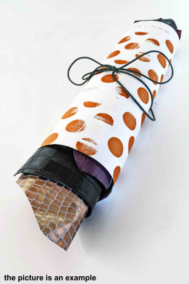 Mix leather scraps - CROC textured - fancy textures, colors and softness various, 10 italian leather pieces for crafts