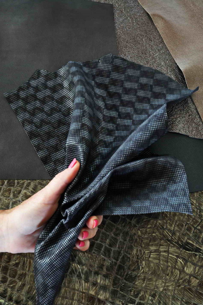 Scampoli di pelle miste color GRIGIO...